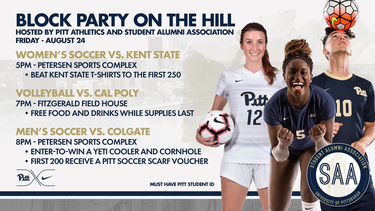 PASN_1787's tweet photo. Tomorrow’s the start of our upgraded #BeatSeries! See you at 5pm, #PittTraditionKeepers! ⚽️🏐🥅 #BeatKentState #BeatCalPoly #BeatKentState #PittNow #H2P #Pitt2023 https://t.co/uzB9DIqrEo