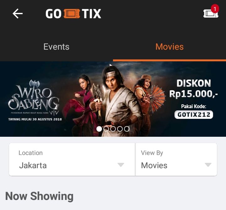 VinoGBastian__'s tweet photo. Whuaaa beli tiket Wiro Sableng lewat #GOTIX diskon 15rebu... Sablenx!! https://t.co/p6eHvm0Xd7