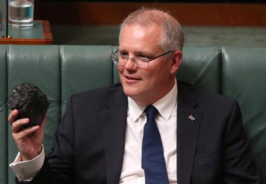 DrVicFielding's tweet image. If I hear one more person say Scum Morrison is a moderate, I’m going to scream. MODERATES DO NOT FONDLE COAL IN PARLIAMENT!
