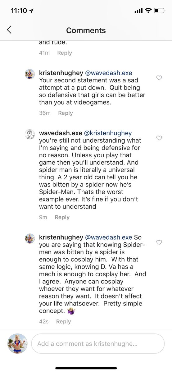 KristenHughey's tweet image. This is not okay
1. It’s 2018. No surprise that girls play video games &amp;amp; play them well
2. We do not need to be questioned to prove our fandoms
3. It’s completely acceptable to cosplay a character for w/e reason you want
4. Cosplay/gaming should be fun. Your skill does not matter