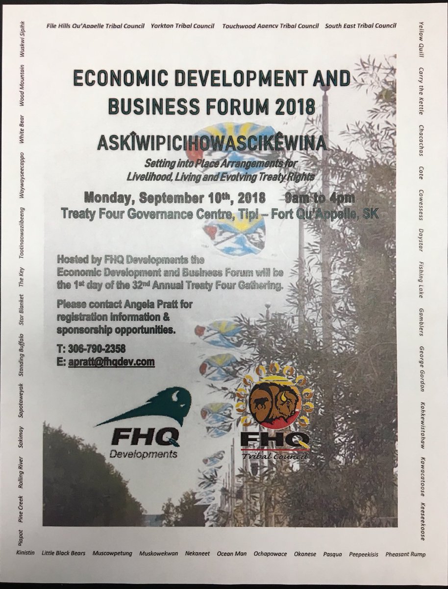 306Saulteaux's tweet image. FHQ Developments Economic Development and Business Forum 2018 #fhqdev #fhqtc #treaty4gathering #T4G2018