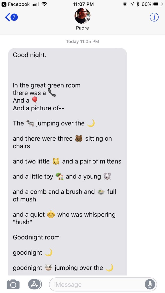 macie_janay's tweet photo. When i was a kid and couldn’t sleep my parents would read me Goodnight Moon. And ever since I’ve moved to college I have barely been able to sleep. So my dad did the best he could 😭😭 https://t.co/Xo8ktXetIK
