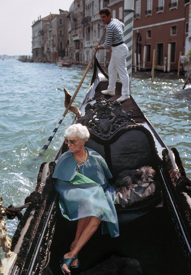 cleoharrington's tweet photo. Peggy Guggenheim in Venice. Tony Vaccaro, 1968. https://t.co/wgRP203T7V
