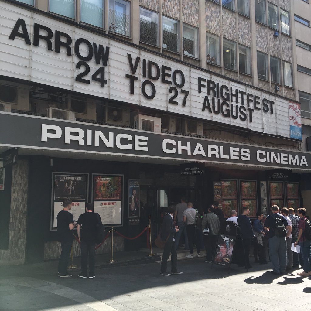 Always so good to be back at <a href="/ThePCCLondon/">Prince Charles Cinema</a>, massive queue for the #FrightFest: Dark Heart Of Cinema documentary World Premiere from <a href="/24footsquare/">24 Foot Square</a>!