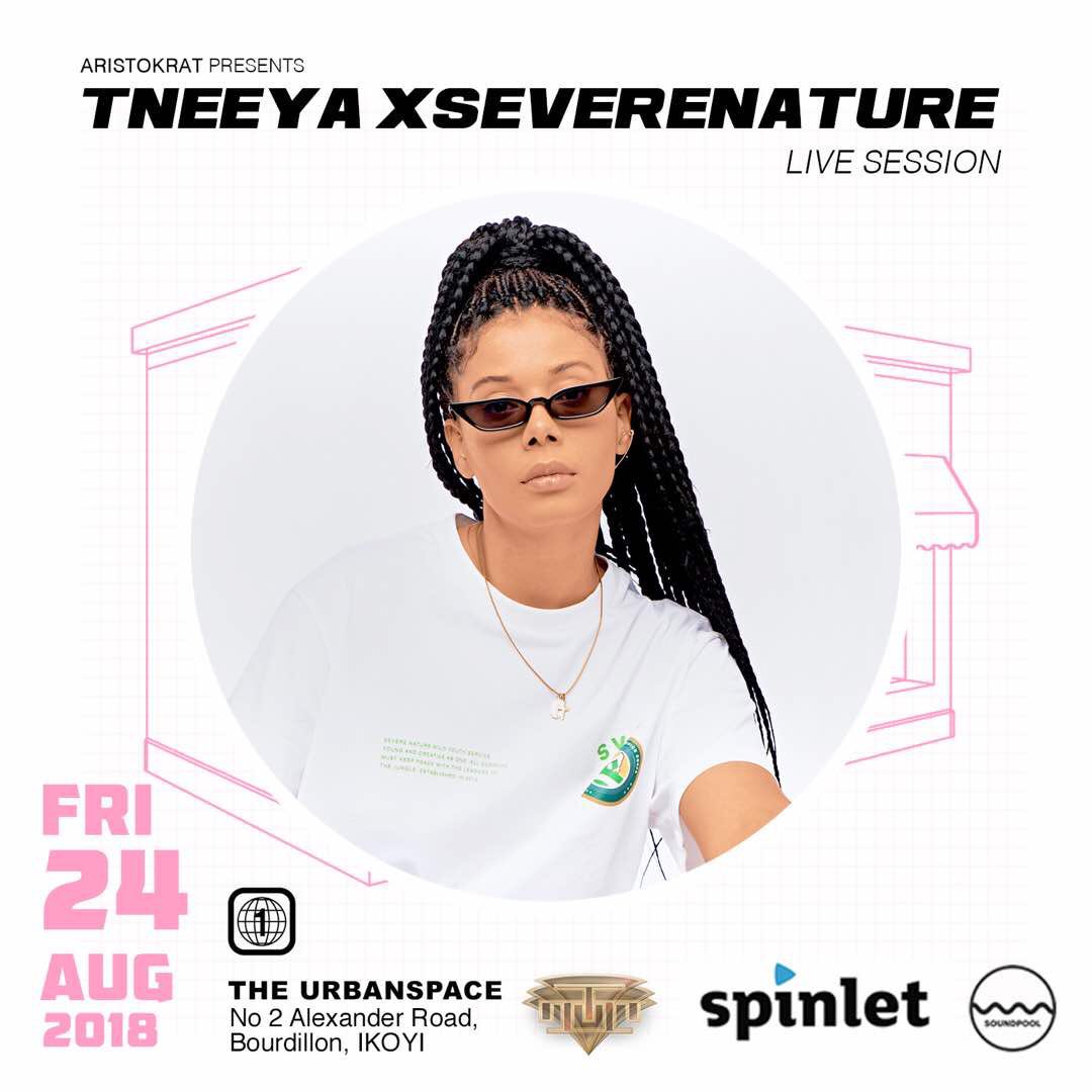 spinlet's tweet photo. Come through everyone! It's happening today and you wouldn't want to miss out on this. 

@tneeyaofficial X @SevereNature's Live Session at The Urbanspace, Ikoyi. 

This is where we will be turning up to Thank God Its Friday. 

Happy Friday! 

#TneeyaLive #DisturbingLagos #Spinlet https://t.co/Z4m5anOwsq