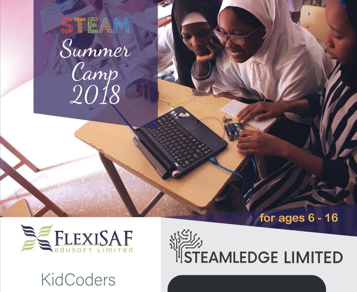 steamledge's tweet image. Due to popular demand, we are bringing back our steam summer camp next week starting 27th August. Good news to those of you who missed the first installment. DM us now to find out more.
#steamed #kidcoders
