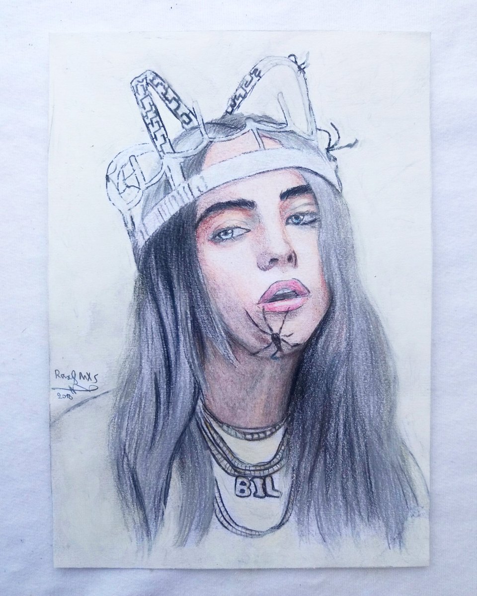 View Billie Eilish Drawing Pencil Sketch PNG