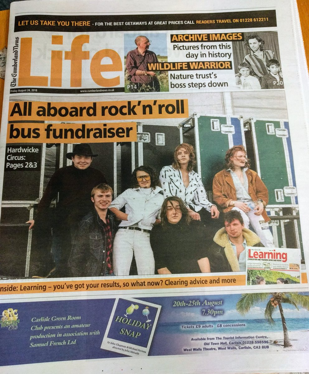 Get the latest copy of #LIFE in #TheCumberlandNews Featuring <a href="/HardwickeCircus/">Hardwicke Circus</a> 😀 #Cumbria