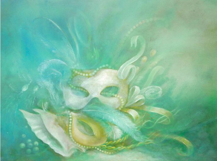 ART AUCTION in aid of Campaign to Save the Kelp of Bantry Bay <a href="/BBKelpForest/">Bantry Bay - Protect Our Native Kelp Forest</a>. 

‘After the Carnival ll’ by Nona Petterson, oil on Gesso board, 40 x 60cm.
Guide price €250.

At 8pm today <a href="/SchullHarbour/">Schull Harbour Hotel & Apartments</a> with work by over 50 artists.
For more info; bluehousegalleryschull.com/2018/kelpslide…