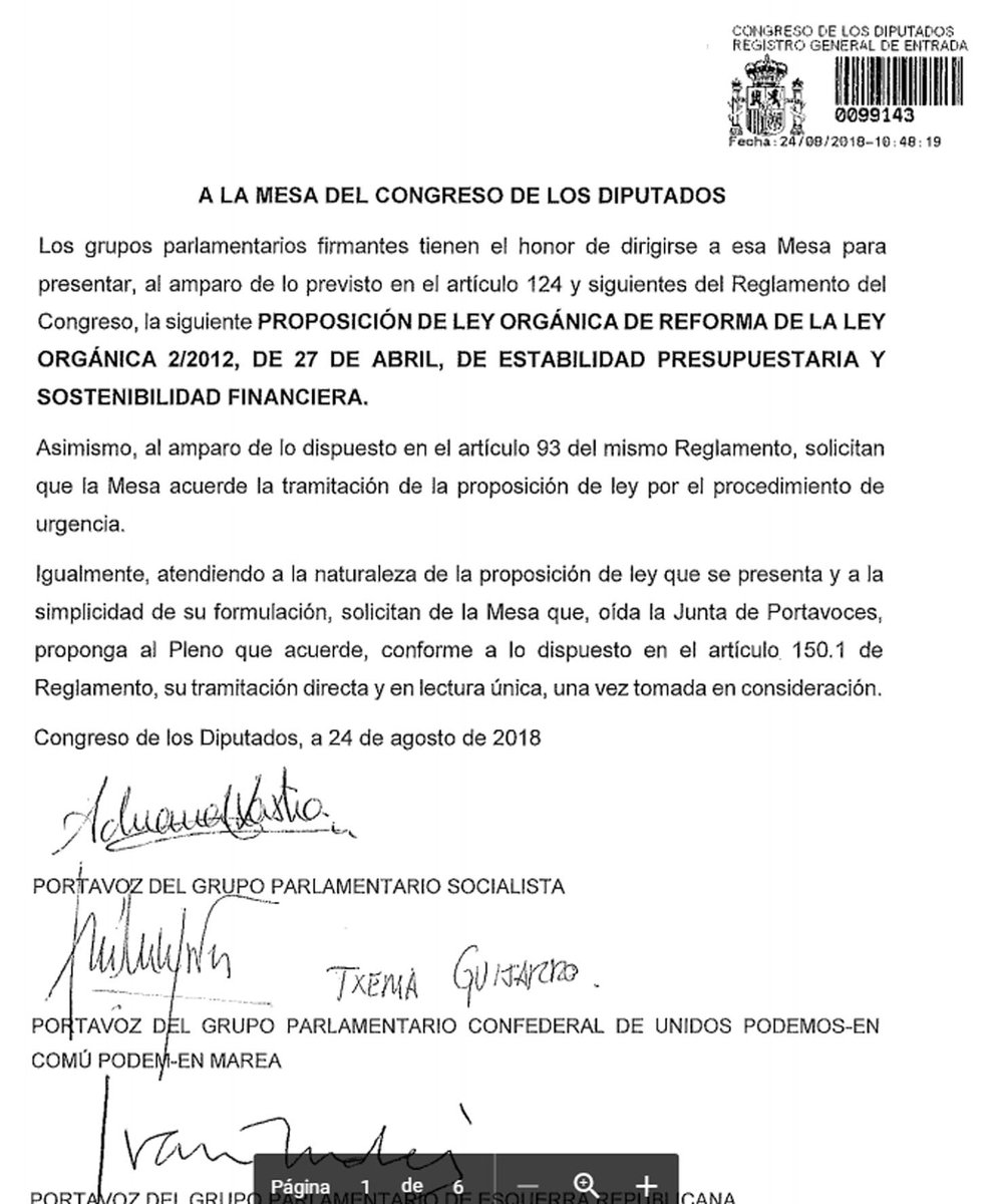 Resultado de imagen de reforma de la Ley de Estabilidad Presupuestaria diputados grupo parlamentario