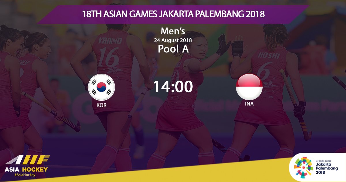 asia_hockey's tweet photo. The 3rd Match of the day involves Korea and the host nation Indonesia. Match starts at 14:00 (GMT +7)
#AsianGames2018 #AsiaHockey #MensHockey #KORvINA https://t.co/8sRh62emVa
