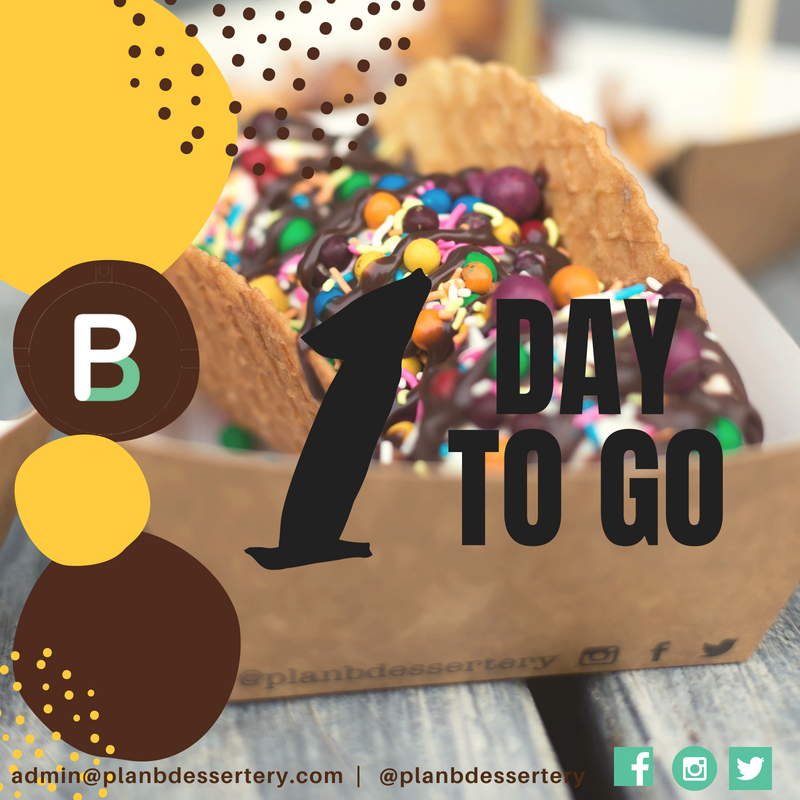 PlanBDessertery's tweet photo. Yay we’re almost there! 1 day to go for the Grand Opening of Plan B Dessertery (PMB) in Liberty Midlands Mall (Checkers entrance). Join us on 25 August 2018 from 10AM and enjoy our delicious  Bubble Waffles, Churros, Dessert Tacos and D’oh-Pops. We’re so excited to see you soon! https://t.co/aMwXTdZZaA