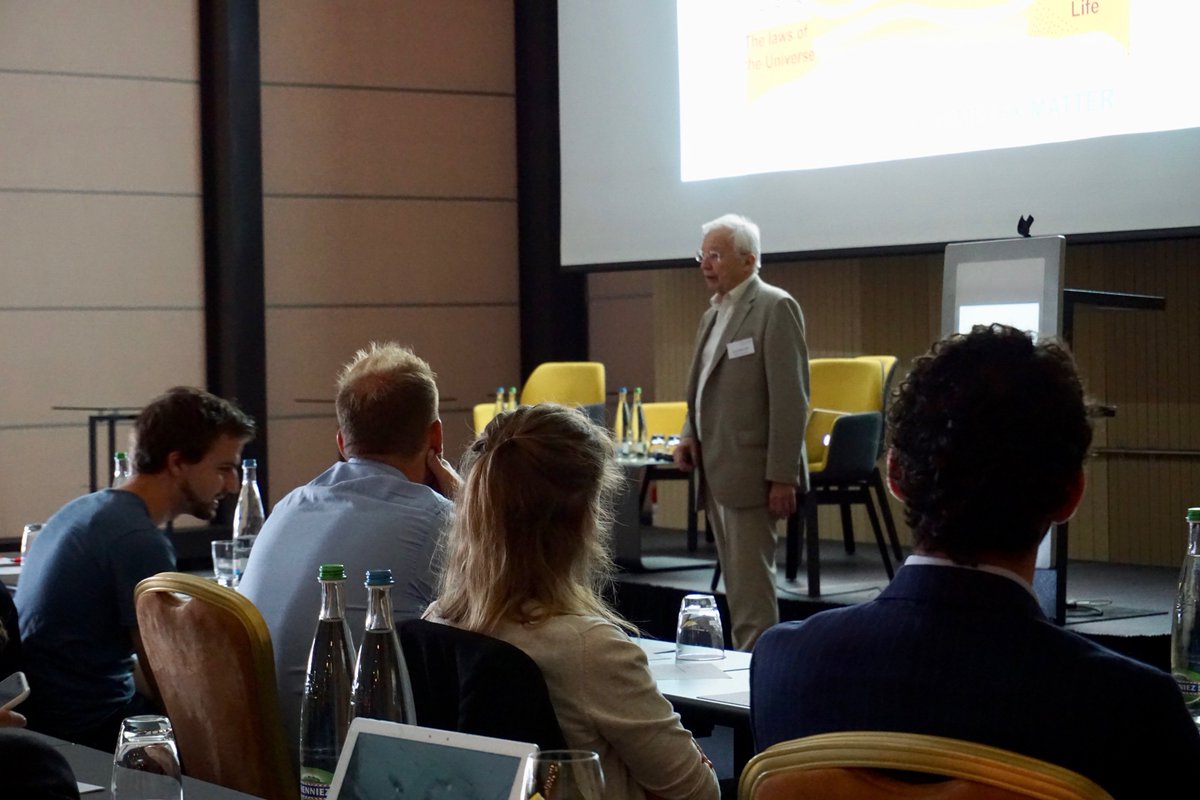 Shift_Zurich's tweet photo. Thoughts of a Nobel Prize Winner. Honoured to listen to Jean-Marie Lehn talk at @Shift_Zurich https://t.co/5LoeJOh6Mk