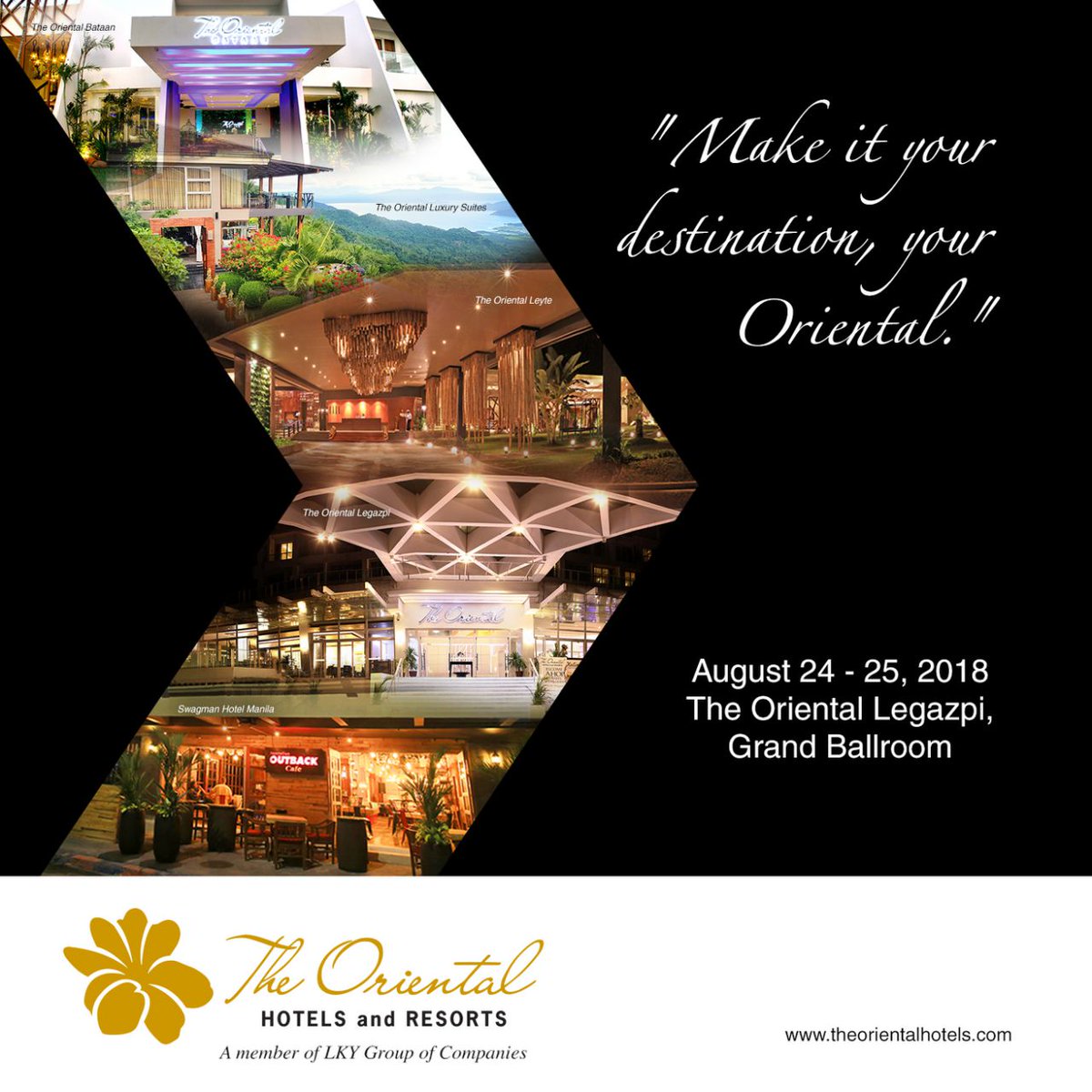 Come and visit the LKY Group of Companies at the 27th South Luzon Area Business Conference from August 24 to August 25, 2018 at the Grand Ballroom of The Oriental Legazpi.

Tara na! Bisitahon nindo an samuyang booth mga albayanos!