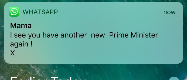 Morning mum in Blighty and yes, another Prime Minister again. #libsspill #auspoll