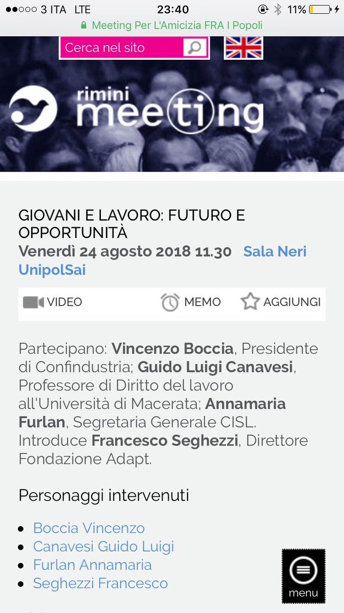 FurlanAnnamaria's tweet photo. Oggi, #24agosto, al #meeting18 parleró di giovani e lavoro con il Presidente di @Confindustria, Vincenzo Boccia, Guido Luigi Canavesi, Prof.Dir.Lavoro @UniMC, @francescoseghez Direttore Fondazione @adaptland. Seguitemi in diretta streaming qui ▶️ https://t.co/WqlbfPhQON https://t.co/pHuq6QVWeF