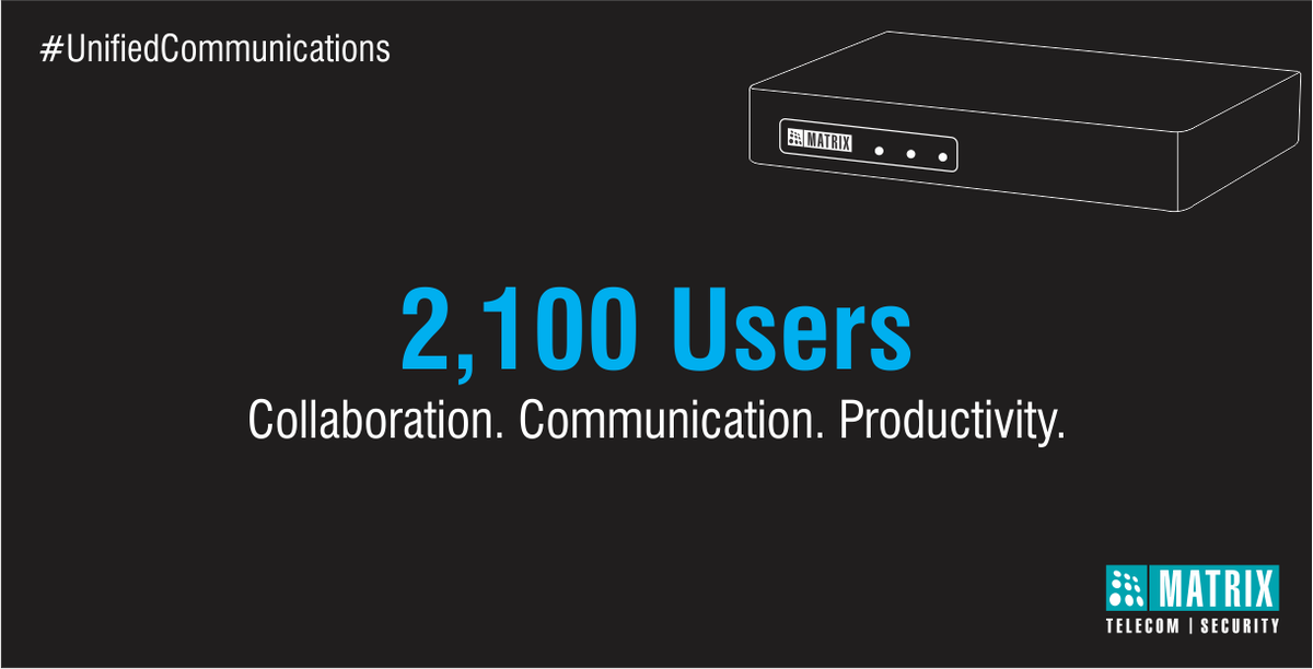 Matrix_Comsec's tweet photo. An Enterprise Grade Unified Communication Server for Modern Enterprise to Enhance Communication Capabilities.
#MatrixUnifiedCommunications #MatrixTelecom #MatrixComsec https://t.co/TFlN5LS9Py