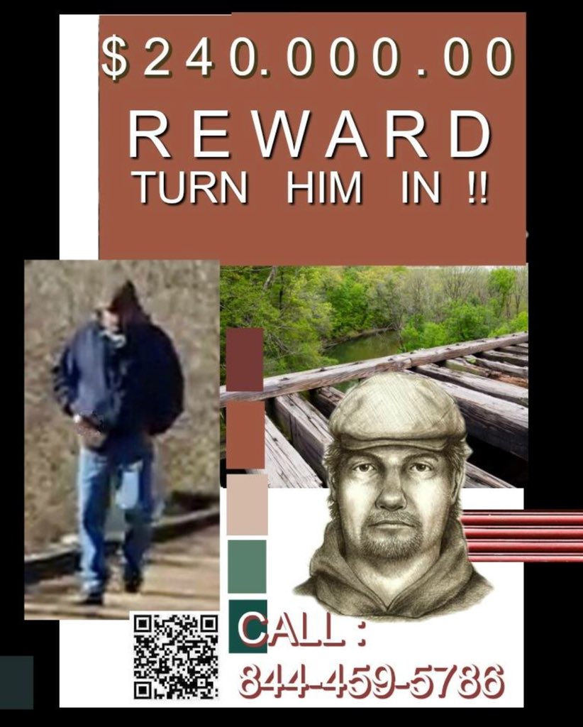 ReneeDodson's tweet image. Friends! PLEASE take a look! This man is wanted in the murders of 2 13 Yr. old girls from #DelphiIndiana. Please share! #AbbyandLibby