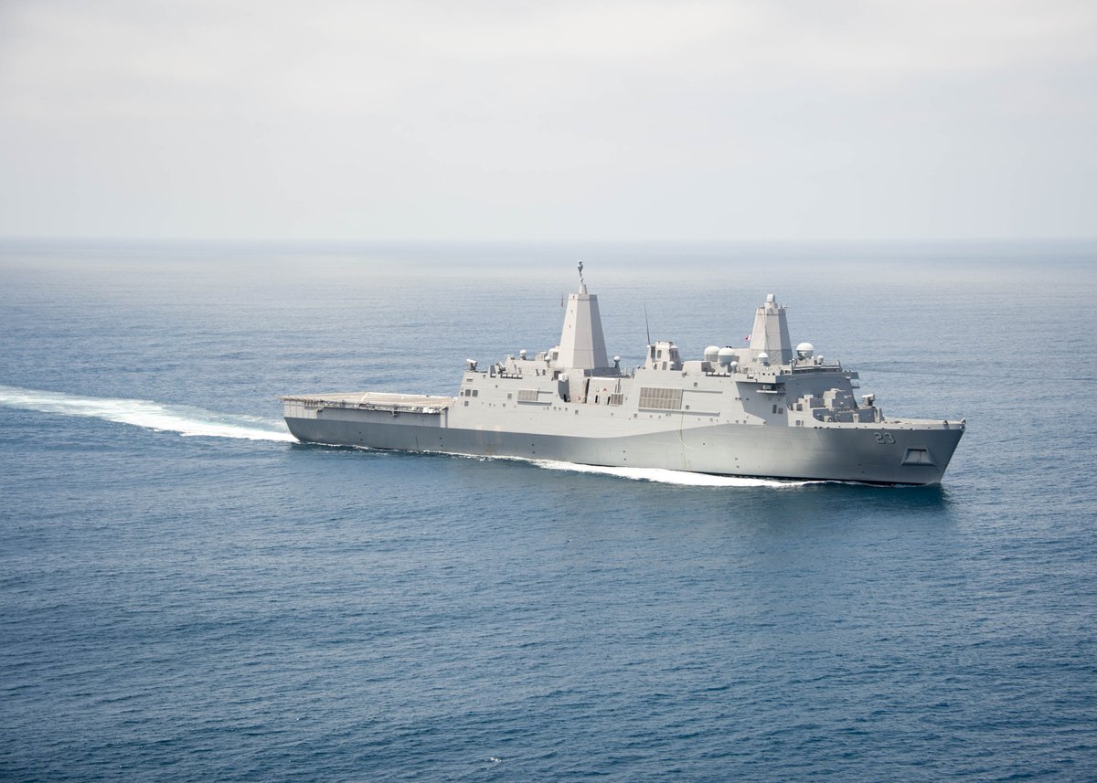 Amphibious transport dock ship #USSAnchorage (LPD 23), with the embarked 13th Marine Expeditionary Unit arrived in Trincomalee, Sri Lanka, for a scheduled port visit. ow.ly/bYDz30lxf57
