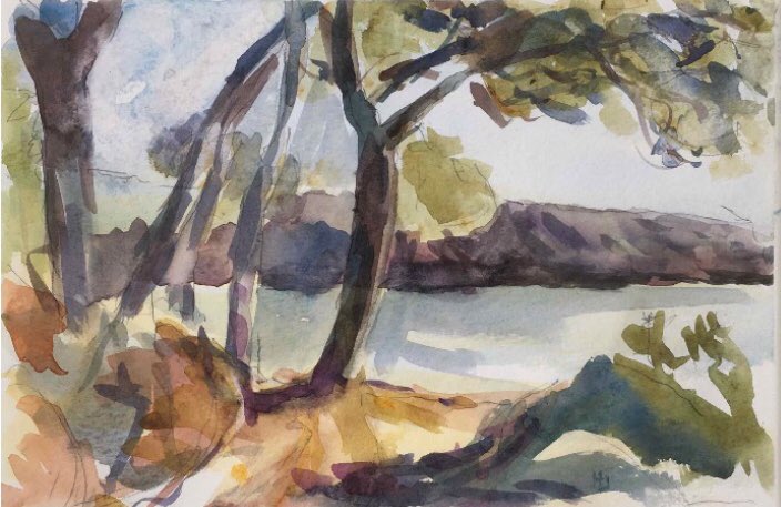 ART AUCTION in aid of Campaign to Save the Kelp of Bantry Bay <a href="/BBKelpForest/">Bantry Bay - Protect Our Native Kelp Forest</a>. 

‘Rineen’ by Nigel Hewlett James, watercolour, 31 x 41cm.
Guide price €100.

At 8pm today <a href="/SchullHarbour/">Schull Harbour Hotel & Apartments</a> with work by over 50 artists.
For more info; bluehousegalleryschull.com/2018/kelpslide…