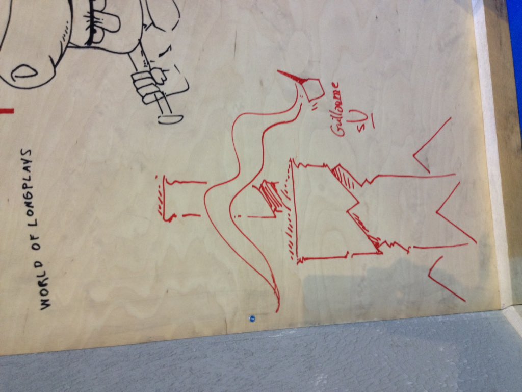 Day 4 <a href="/gamescom/">gamescom</a> and still doing improvised drawings <a href="/IndieArenaBooth/">Indie Arena Booth</a>.