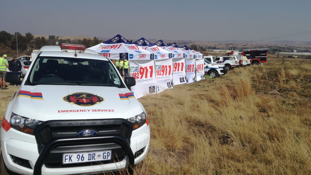 Netcare911_sa's tweet photo. Krugersdorp: Netcare 911, #WRDM, National 107 Call Centre (JOC), Mogale Fire Department and Oostermoed protection services are all participating in a Mass Disaster Excercise at the Sterkfontein caves today. @jour_maine @FatalMoves @_ArriveAlive @KrugersdorpNews https://t.co/9T0EvztKGV