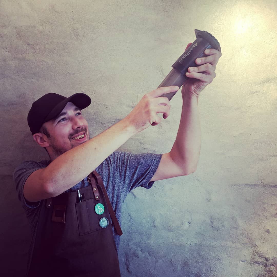 roastcom's tweet photo. Go Magnus! Shoot for the stars! Good luck at the Danish AeroPress Championship this weekend 🤞 #aeropress #barista #coffeelovers https://t.co/3kfoUdlw0m