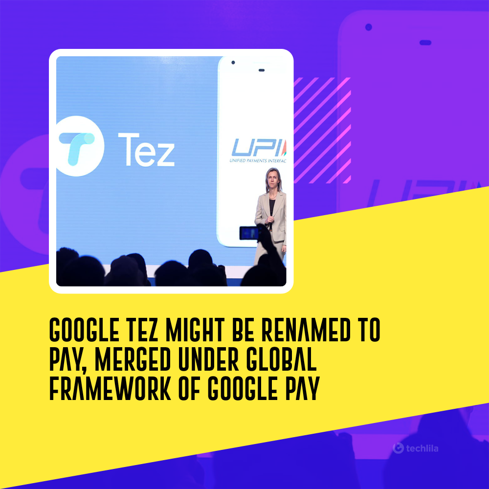TechLilaBlog's tweet image. The company has been renaming services in different markets across Asia to get rid of any confusions that may occur.
Source: firstpost.com/tech/news-anal…
#GoogleTez #GooglePay #TechNews