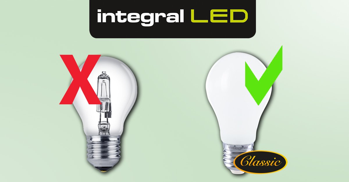 integralLED's tweet photo. Halogen light bulbs will be banned in Europe starting from next month. Now is the perfect time to switch on to the energy-cost saving and aesthetic advantages of the latest generation of LED lamps https://t.co/Kr6E99tRHZ #HalogenBan #LED #Lighting https://t.co/KY8GgZ2q9Q