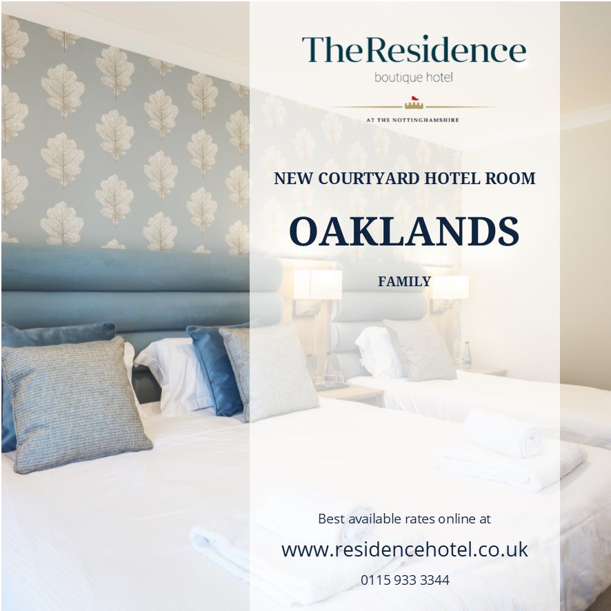 We are very excited to share our room of the week which opened this Summer in The Courtyard <a href="/thenottmshire/">The Nottinghamshire</a> Here's a sneak peak behind the doors our Family  Room, Oaklands a stunning design to welcome up to three guests in a quiet location on the ground floor! #NottmshireAwaits