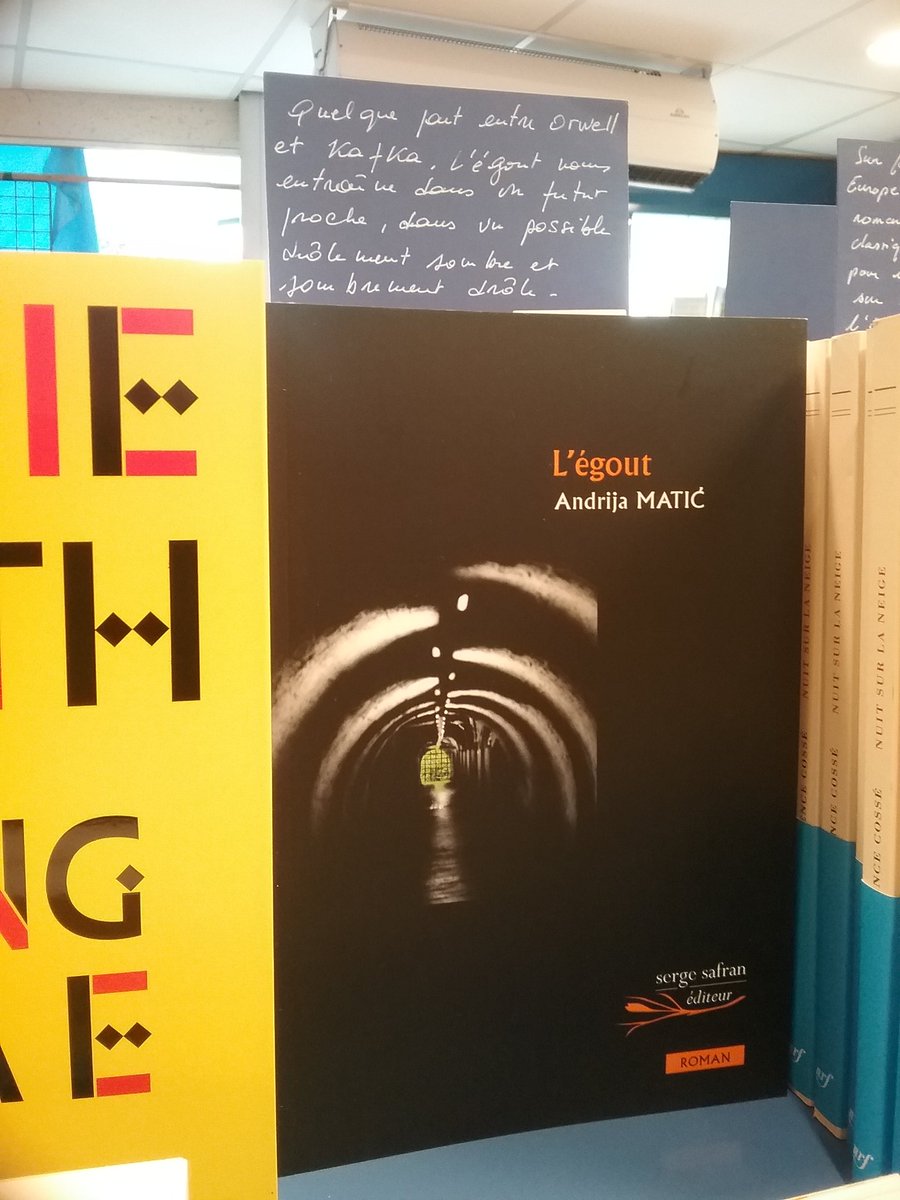 A découvrir lors de cette rentrée : L'Egout d'Andrija Matic. Roman d'anticipation aux accents kafkaïens, aux editions Serge Safran.
#BrouillonDeCulture #Rentreelitteraire2018 #AndrijaMatic