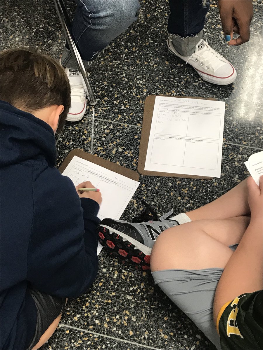 rtquinn's tweet photo. Sโs in @ChristopherStet and Iโs class weโre doing a great job finalizing their word problems that use each of the #8mathpractices! Looking forward to hearing them share out next week. #EHMIS https://t.co/7Pis9cz8od