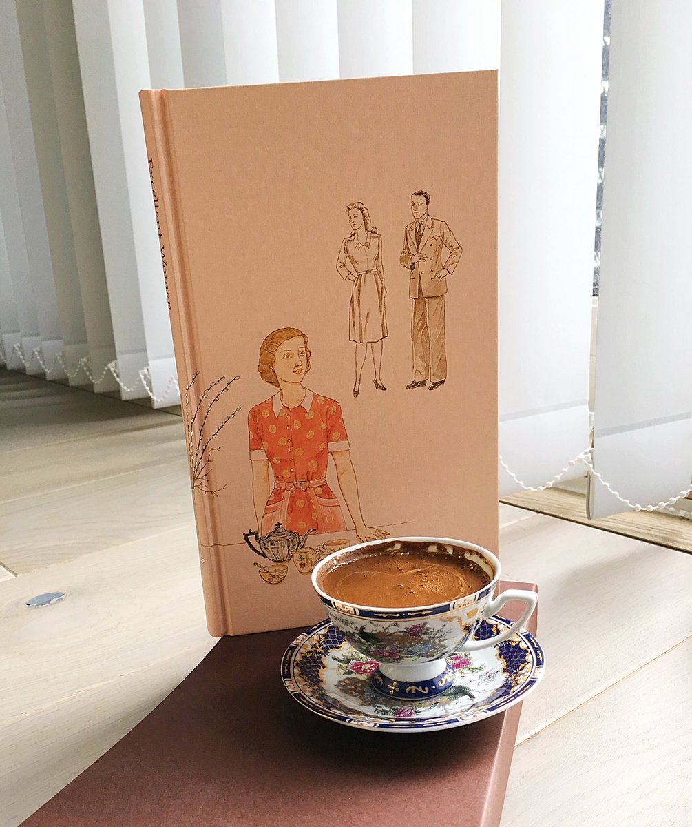 There’s nothing like a beautiful book that matches your beautiful coffee cup on a Friday afternoon ❤️☕️ @foliosociety #turkishcoffee #happyfriday #amreading #excellentwomen #barbarapym #bookblogger