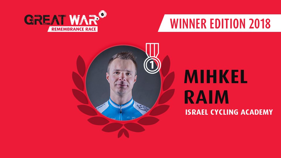 The Estonian National Champion wins the first edition of the Great War Remembrance Race! 🇪🇪🏆🥇