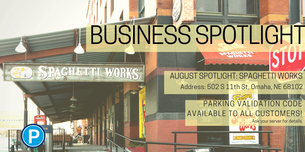 ParkOmaha's tweet photo. Last call for #SpaghettiSaturdays! @TheSpagWorks will be serving a parking validation code along with your pasta until August 31st. Get one while you can! https://t.co/qK8ezPFlIc