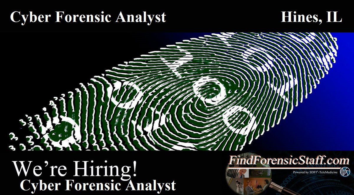 ForensicStaff's tweet image. #CyberForensicAnalyst opportunity in #HinesIL   #ForensicLife #Money #Financial #ILJobs  #ForensicJobs Apply today and for free with us!    ow.ly/H5Ba30g6dSW