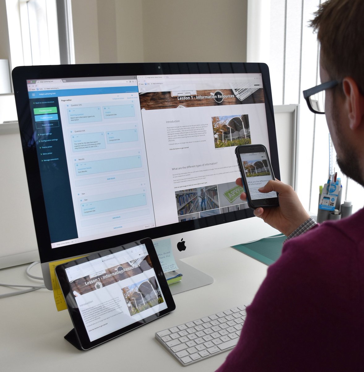 TELCranfield's tweet image. Trialling Adapt, an open source, responsive e-learning authoring tool, to produce @knl_mirc team&apos;s pre-Registration material to help students find out more about the library services and research skills needed before they arrive on campus  #TEL #hellocranfield #adaptlearning