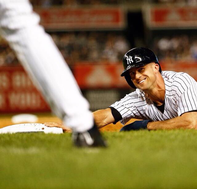  left-fielder Brett Gardner sliding into his mid-30\s like.........

Happy Birthday, Brett!   