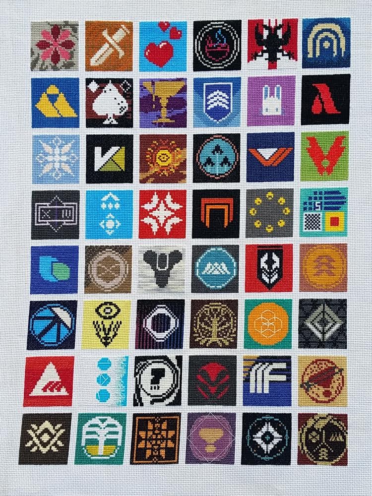 CraftingGeek's tweet photo. This is what 350 hours of cross-stitching looks like. #destiny2 #crossstitch https://t.co/aOd49d2FzC