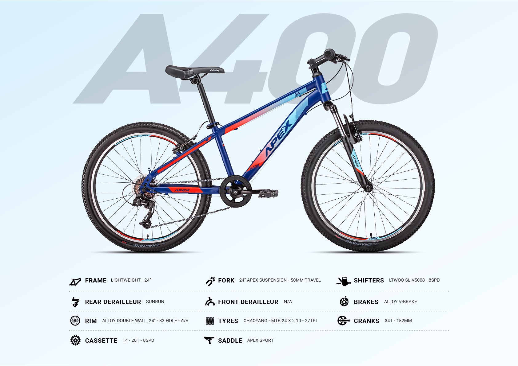 Apex 24 inch bike new arrivals