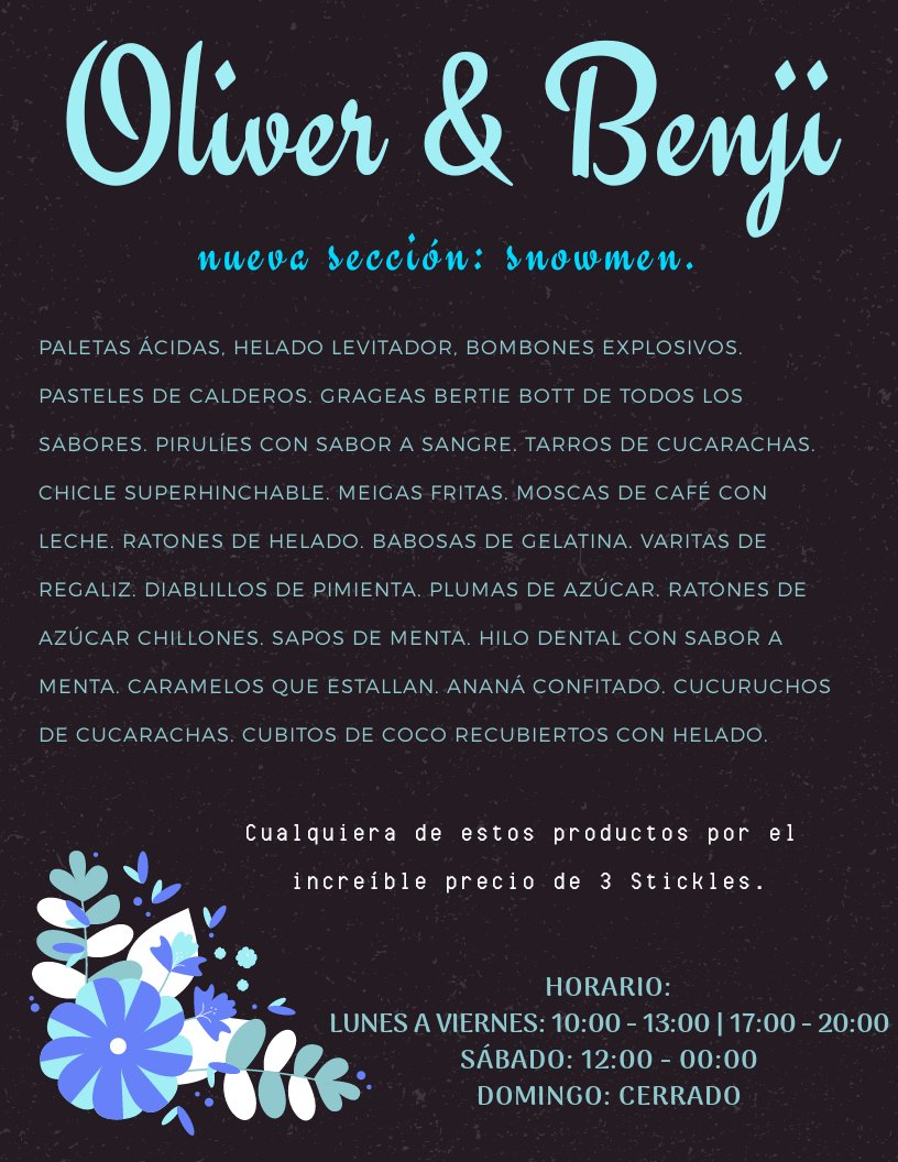 ¡De 17:00 a 20:00h (española) yo les tendré con esta magnífica carta de productos! 😍😍 
Hemos añadido la sección snowmen ☃️

—¿Te la vas a perder?