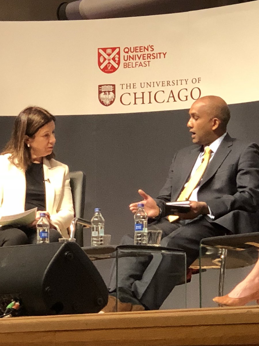 sheilsforreal's tweet photo. “Women and children are not vulnerable. We put them in vulnerable positions.” - Sanj Srikanthan #GlobalConflict2018 @PearsonInst @QUBMitchell @QUBelfast https://t.co/6HefB2okOR