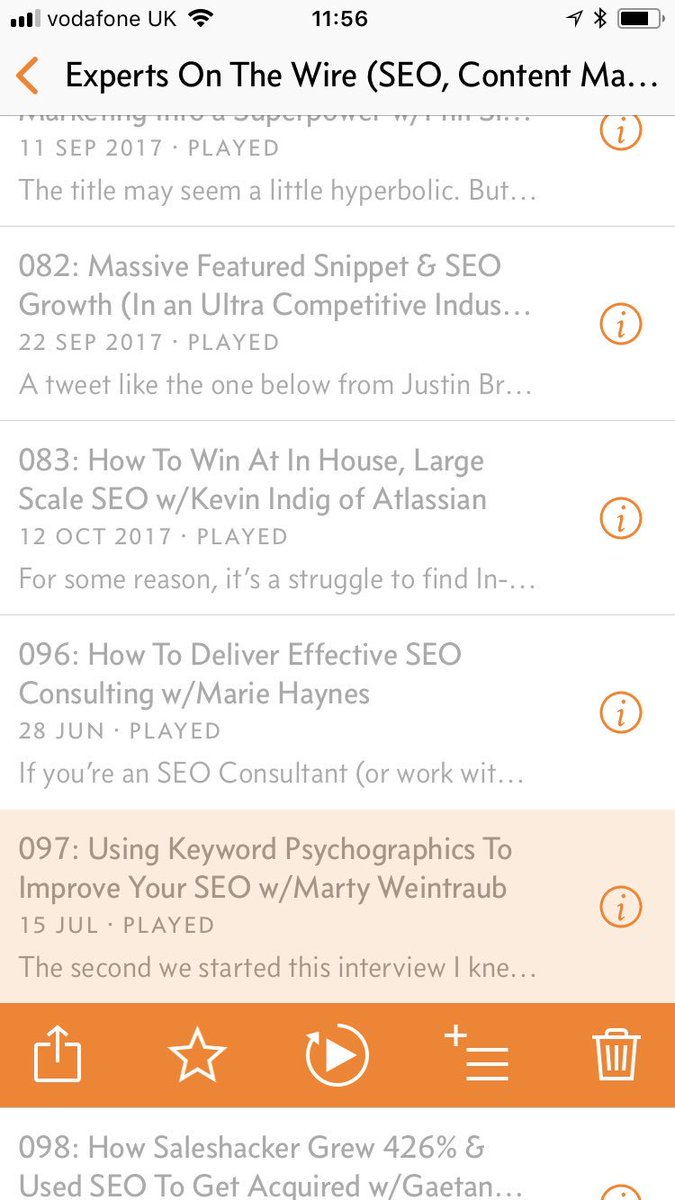 AlanJGregory's tweet photo. @dan_shure Episode 97 of #expertsonthewire is an excellent episode - especially the bit at the end regarding how being an SEO can sometimes affect you mentally!! A great podcast for digital marketing lovers if you haven’t already tried it!! https://t.co/7IPJGhDCbR