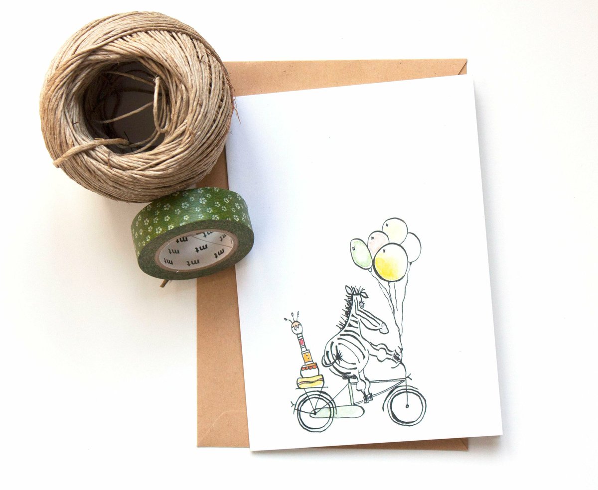 designedbythe's tweet photo. Lovely #card for several occasions: #newborn card, #birthday card, #congratulations card... Handmade with #watercolours, #pen and #ink | #greetingcard #zebra #felicitatiekaart #geboortekaartje #handgemaakt #Etsy #verjaardagskaart #hoera #drawing https://t.co/TbOn5MkNQ3 https://t.co/7IgFwaOOjb
