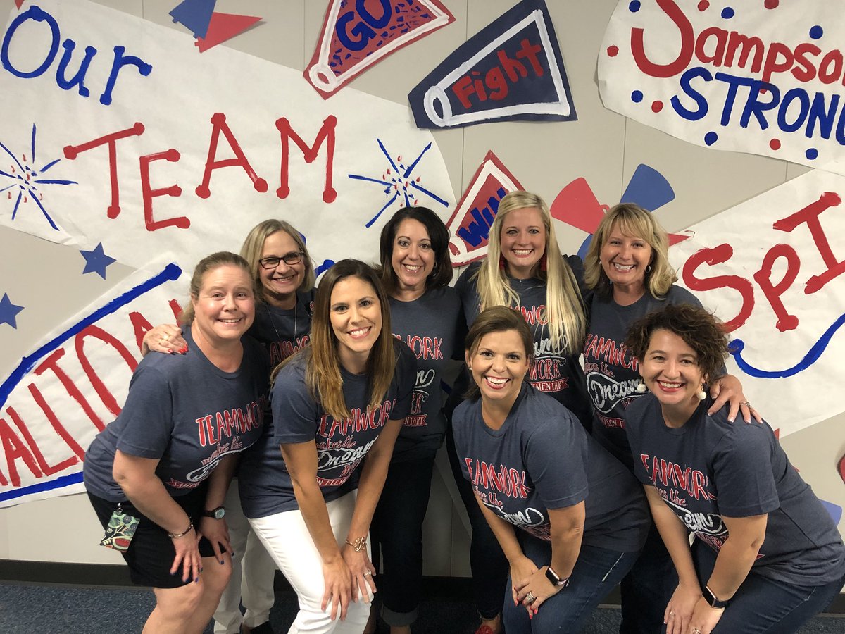 Teamwork makes the dream work! We are excited for a great year in 3rd grade! #SampsonStrong