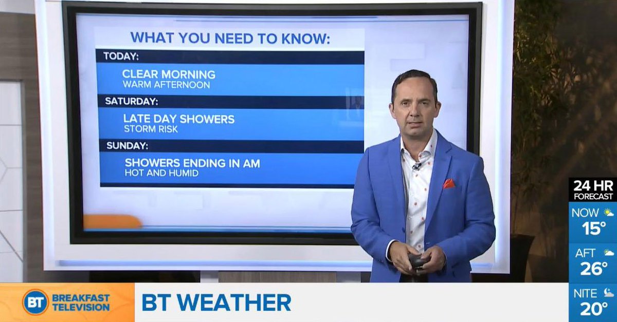 Warm and sunny Friday, but risk of thunderstorms on Saturday ow.ly/T7Qj30lxn4K @FrankFerragine https://t.co/6GMxOev09Z