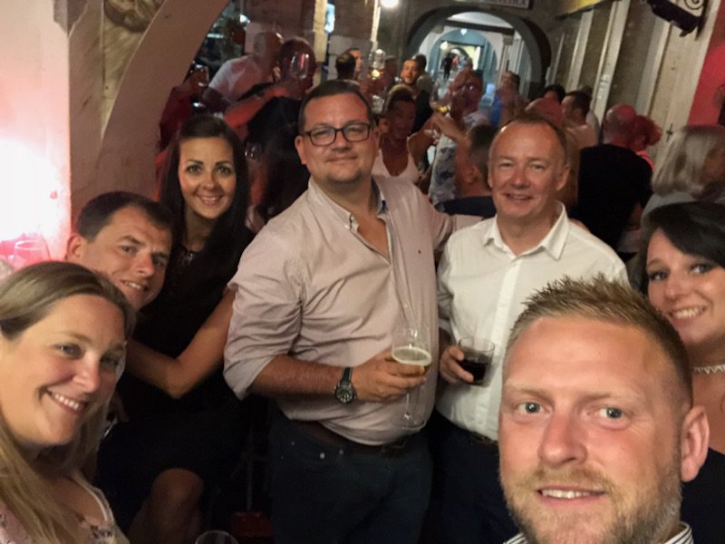 #cruisetakeover Our M.D. Chris Townson entertaining some of our fantastic partners whilst enjoying the beautiful River Countess in Venice #uniworld #luxury #bethebest