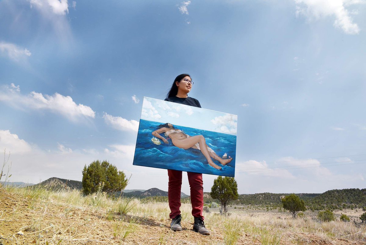 genindigenous's tweet image. Sierra Edd is an #Indigenous artist and activist that centers her work around gender violence and decolonization. She uses her work to empower other Natives, especially #NativeWomen. #CreativeNative
buff.ly/2Ll2GnH