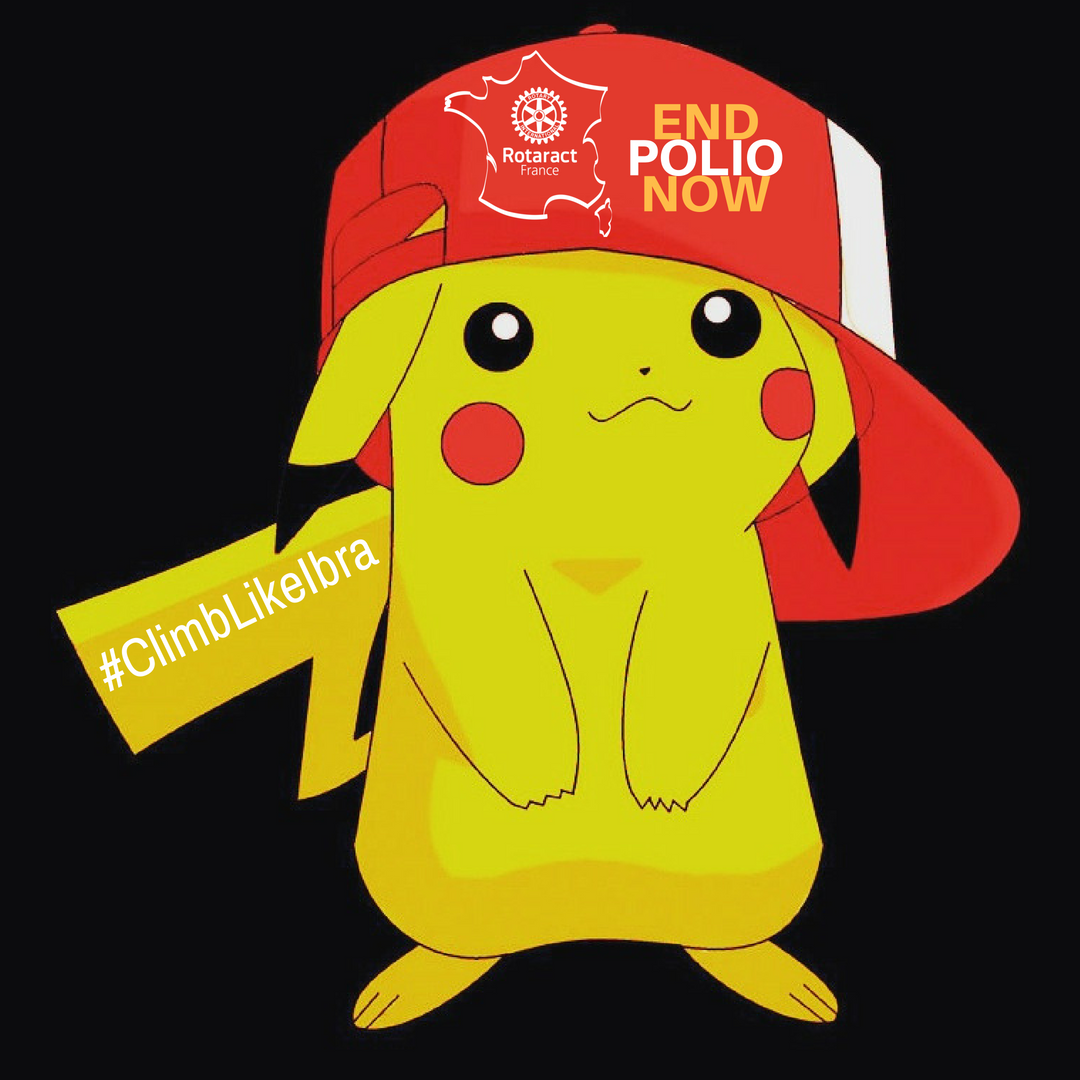 ClimbLikeIbra's tweet photo. En ce moment c’est le #PikachuOutbreak festival au Japon, 1500 #Pikachu se réunissent au #Yokohama.
Nous trouvons donc notre nouvel #ambassadeur pour #ClimbLikeIbra et @EndPolioNow 
#EndPolioNow
https://t.co/9XF5qloIWT
#RotaractFrance https://t.co/d5jR6KFo5D