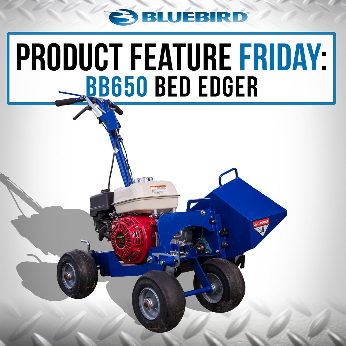 The Bluebird Bed Edger features unlockable rear wheels - allowing you to unlock and create unique curved bed shapes, or lock to ensure a straight edge #ProductFeatureFriday         bluebirdturf.com/products/bed-e…